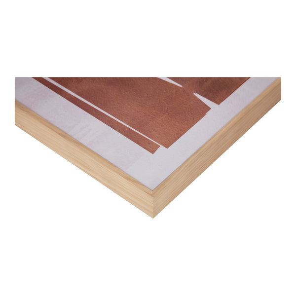 Moe's Home Cici Captivating Abstract Painting With Earthy Hues And Solid Pine Frame For Serene Home Decor Multicolor Design Painted On Canvas,Canvas Stretched Over Pine Wood Wp-1294-37