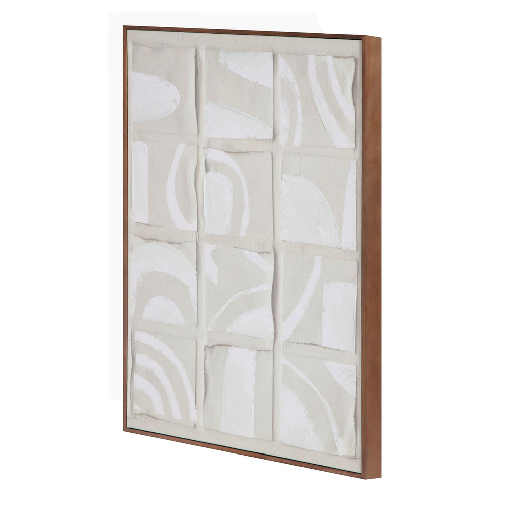 Moe's Home Unfold Abstract Canvas Art - Dadaist Inspiration With Shadowed Tones In Pine Frame For Modern Decor Multicolor Design Printed On Canvas,Canvas Stretched Over Pine Wood Wp-1295-37