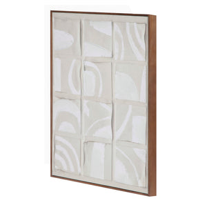 Moe's Home Unfold Abstract Canvas Art - Dadaist Inspiration With Shadowed Tones In Pine Frame For Modern Decor Multicolor Design Printed On Canvas,Canvas Stretched Over Pine Wood Wp-1295-37