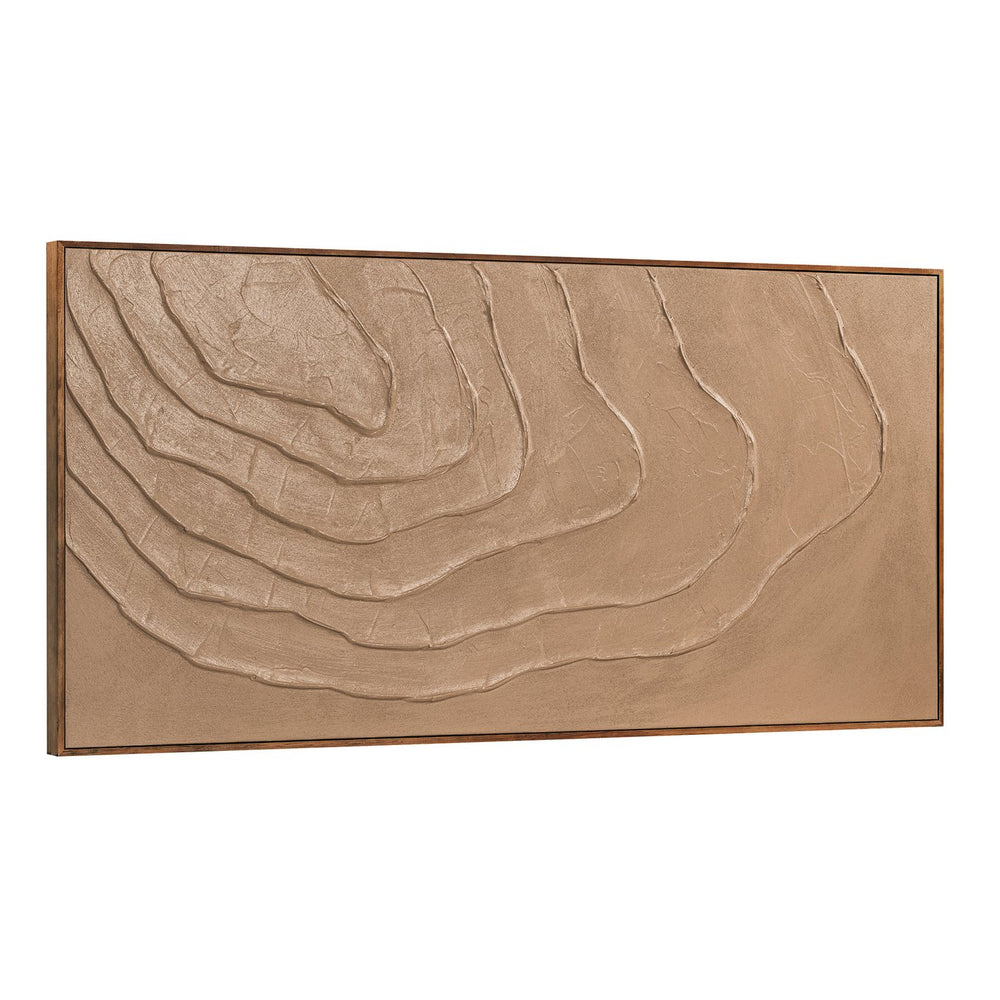 Moe's Home Umbria Framed Painting - Mesmerizing Acrylic Art With Textured Layers Evoking Desert Landscapes Multicolor Acrylic Paint On Canvas,Solid Pine Frame Wp-1303-37