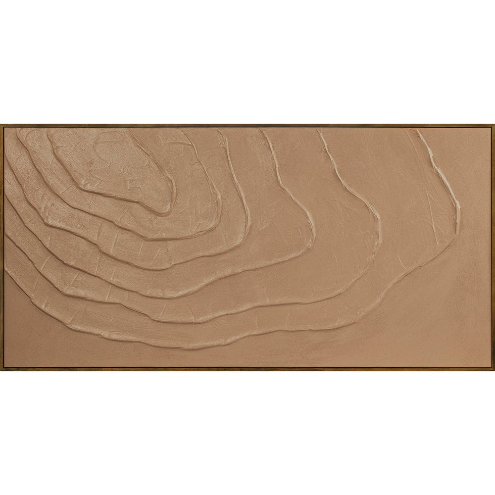 Moe's Home Umbria Framed Painting - Mesmerizing Acrylic Art With Textured Layers Evoking Desert Landscapes Multicolor Acrylic Paint On Canvas,Solid Pine Frame Wp-1303-37