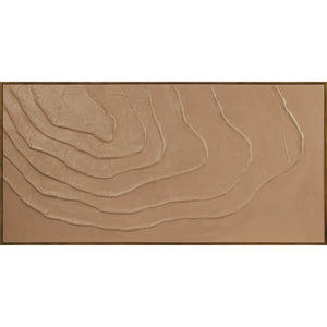 Moe's Home Umbria Framed Painting - Mesmerizing Acrylic Art With Textured Layers Evoking Desert Landscapes Multicolor Acrylic Paint On Canvas,Solid Pine Frame Wp-1303-37