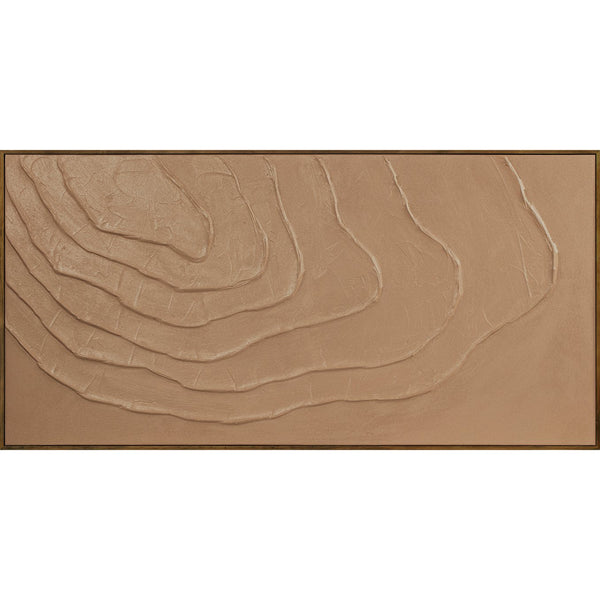 Moe's Home Umbria Framed Painting - Mesmerizing Acrylic Art With Textured Layers Evoking Desert Landscapes Multicolor Acrylic Paint On Canvas,Solid Pine Frame Wp-1303-37