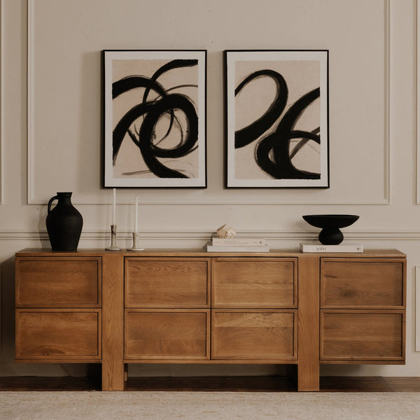 Moe's Home Poet Abstract Painting - Textured Acrylic Art With Lyrical Brush Strokes For Serene Home Decor Multicolor Acrylic Paint On Canvas,Solid Pine Frame Wp-1304-37