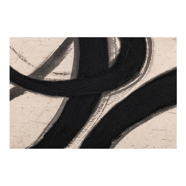 Moe's Home Poet Abstract Painting - Textured Acrylic Art With Lyrical Brush Strokes For Serene Home Decor Multicolor Acrylic Paint On Canvas,Solid Pine Frame Wp-1304-37