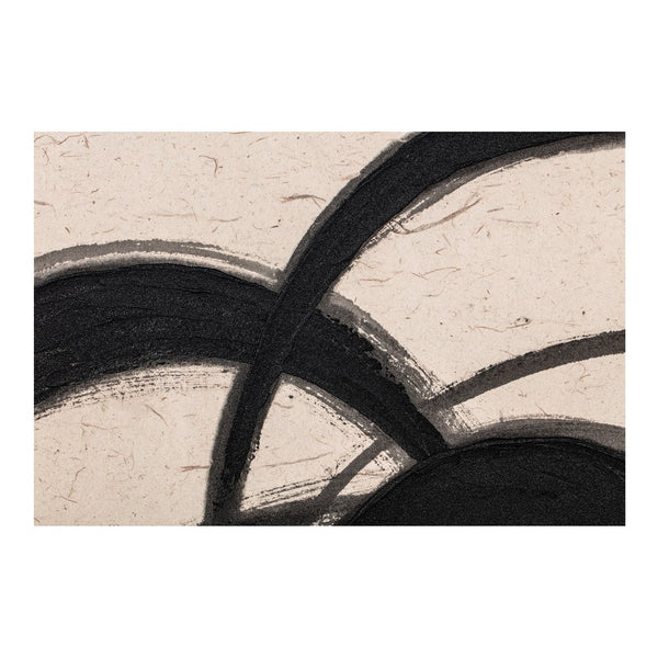 Moe's Home Poet Abstract Painting - Textured Acrylic Art With Lyrical Brush Strokes For Serene Home Decor Multicolor Acrylic Paint On Canvas,Solid Pine Frame Wp-1305-37