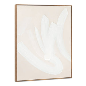 Moe's Home Chorus Abstract Painting - Elegant Neutral Tones With Lyrical Brush Strokes For Timeless Décor Multicolor Acrylic Paint On Canvas,Solid Pine Frame Wp-1308-37