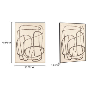 Moe's Home Encounters Framed Painting – Mesmerizing Textured Acrylic Art For Transitional Home Décor Multicolor Acrylic Paint On Canvas,Solid Pine Frame Wp-1310-37