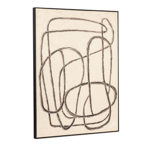 Moe's Home Encounters Framed Painting – Mesmerizing Textured Acrylic Art For Transitional Home Décor Multicolor Acrylic Paint On Canvas,Solid Pine Frame Wp-1310-37