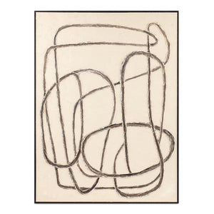 Moe's Home Encounters Framed Painting – Mesmerizing Textured Acrylic Art For Transitional Home Décor Multicolor Acrylic Paint On Canvas,Solid Pine Frame Wp-1310-37