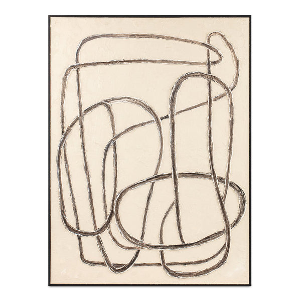 Moe's Home Encounters Framed Painting – Mesmerizing Textured Acrylic Art For Transitional Home Décor Multicolor Acrylic Paint On Canvas,Solid Pine Frame Wp-1310-37