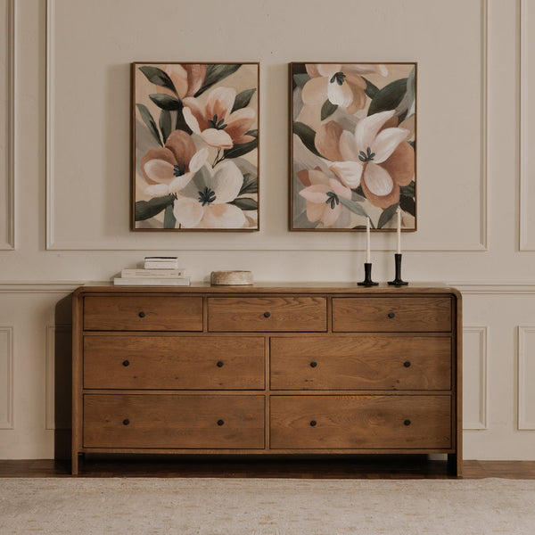 Moe's Home Virtue Painting - Exquisite Floral Art With Textured Brushstrokes, Perfect For Transitional Decor Multicolor Acrylic Paint On Canvas,Solid Pine Frame Wp-1316-37