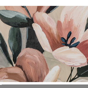 Moe's Home Virtue Painting - Exquisite Floral Art With Textured Brushstrokes, Perfect For Transitional Decor Multicolor Acrylic Paint On Canvas,Solid Pine Frame Wp-1317-37