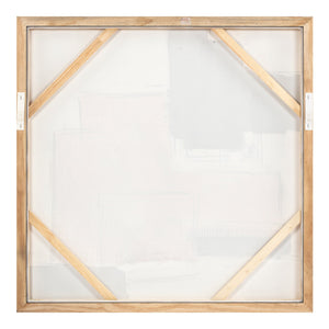 Moe's Home Interlude Framed Painting - Abstract Elegance With Textured Acrylic On Canvas And Solid Pine Frame Multicolor Acrylic Paint On Canvas,Solid Pine Frame Wp-1322-37