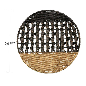 Safavieh Mable Handcrafted Seagrass Bohemian Wall Art Set Of Three With Iron Accents WS0506