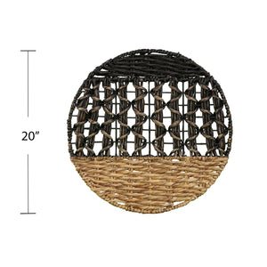 Safavieh Mable Handcrafted Seagrass Bohemian Wall Art Set Of Three With Iron Accents WS0506