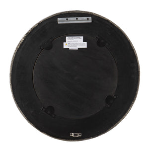 Safavieh Hessmer Ribbed Round Wall Mirror With Beveled Edge And Silver Cladding For Modern Interiors WS1121417