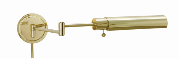House of Troy Home/Office Polished Brass Swing Arm Wall Sconce for Task and Ambient Lighting 10" W x 5" H x 16" D WS12-61-F