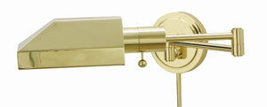 House of Troy Home/Office Polished Brass Swing Arm Wall Sconce for Task and Ambient Lighting 8.25" W x 5" H x 16" D WS12-61-J