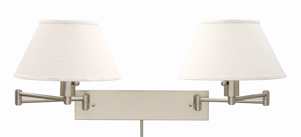 House Of Troy Home/Office Double Wall Swing Satin Brass - Elegant Design For Stylish Interiors & Direct Wiring Option White Metal Ws14-9