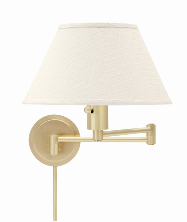 House Of Troy Home/Office Double Wall Swing Satin Nickel - Stylish, Direct Wired Solution For Modern Spaces Satin Brass Metal Ws14-51