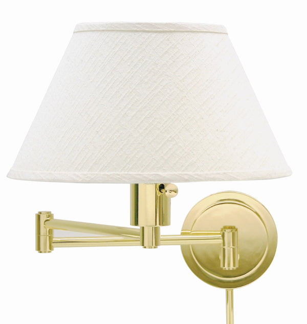 House Of Troy Home/Office Double Wall Swing Satin Nickel - Stylish, Direct Wired Solution For Modern Spaces Polished Brass Metal Ws14-61