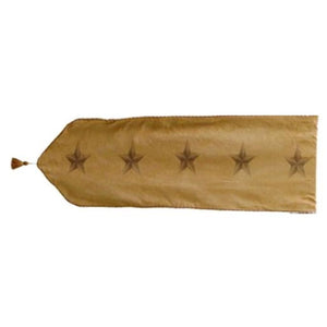Hiend Accents Luxury Table Runner With Western Star Motif – Elegant Faux Suede Design For Stylish Dining Decor Tan 100% Polyester Ws2010r-lg-oc