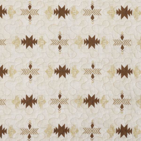 Hiend Accents Dakota Reversible Twin Quilt Set - Embrace Southwestern Charm With Cozy Geometric Patterns Tan Face And Back, 100% Cotton,Fill, 100% Polyester Ws2037-tw-oc