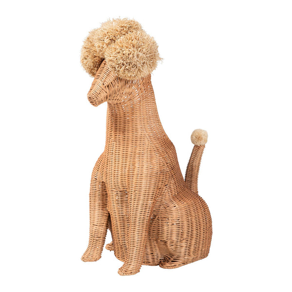 Baxton Studio Bali & Pari Persis Handwoven Rattan Poodle Umbrella Holder Boho Coastal Entryway Accent WS245-Honey Ada-Rattan-Umbrella Holder
