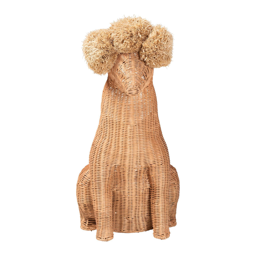 Baxton Studio Bali & Pari Persis Handwoven Rattan Poodle Umbrella Holder Boho Coastal Entryway Accent WS245-Honey Ada-Rattan-Umbrella Holder