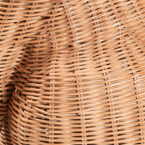 Bali & Pari Persis Handwoven Rattan Poodle Umbrella Holder Boho Coastal Entryway Accent