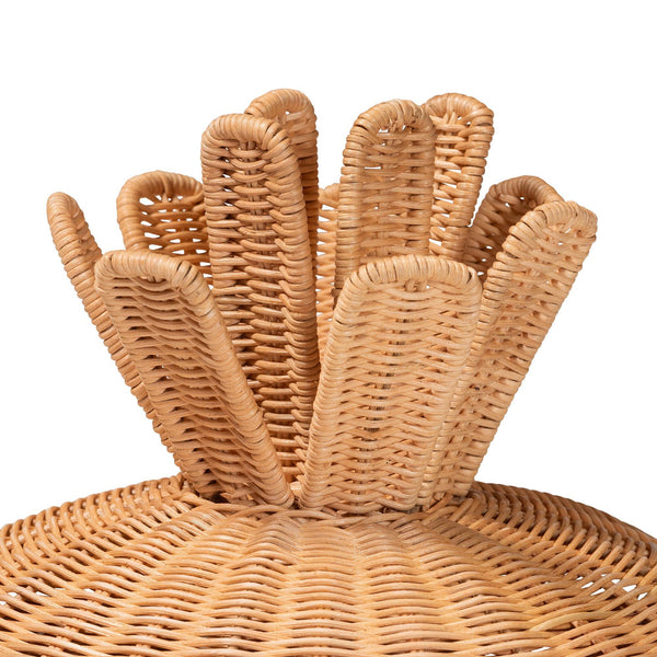 Bali & Pari Pelham Handwoven Rattan Hamper Boho Wicker Storage Basket for Laundry Room Decor
