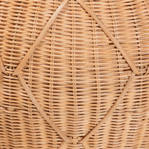 Bali & Pari Pelham Handwoven Rattan Hamper Boho Wicker Storage Basket for Laundry Room Decor