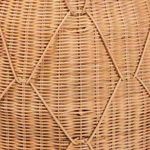 Bali & Pari Pelham Handwoven Rattan Hamper Boho Wicker Storage Basket for Laundry Room Decor