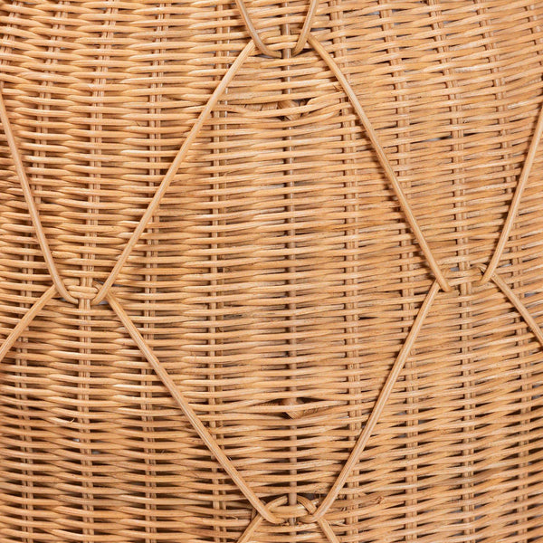 Bali & Pari Pelham Handwoven Rattan Hamper Boho Wicker Storage Basket for Laundry Room Decor