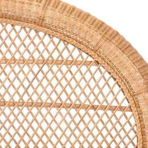 Bali & Pari Harini Handwoven Natural Rattan King Headboard Freestanding Boho Coastal