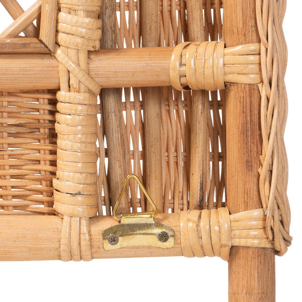 Bali & Pari Harini Handwoven Natural Rattan King Headboard Freestanding Boho Coastal