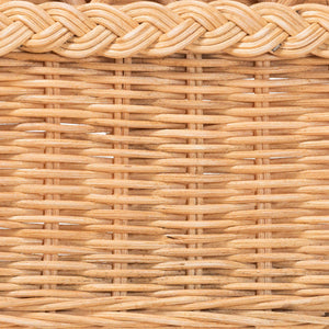 Bali & Pari Harini Handwoven Natural Rattan King Headboard Freestanding Boho Coastal