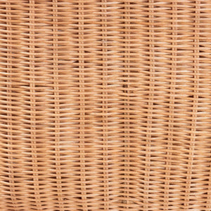 Bali & Pari Creusa Handcrafted Rattan Laundry Basket Boho Bow Accent Wide Storage