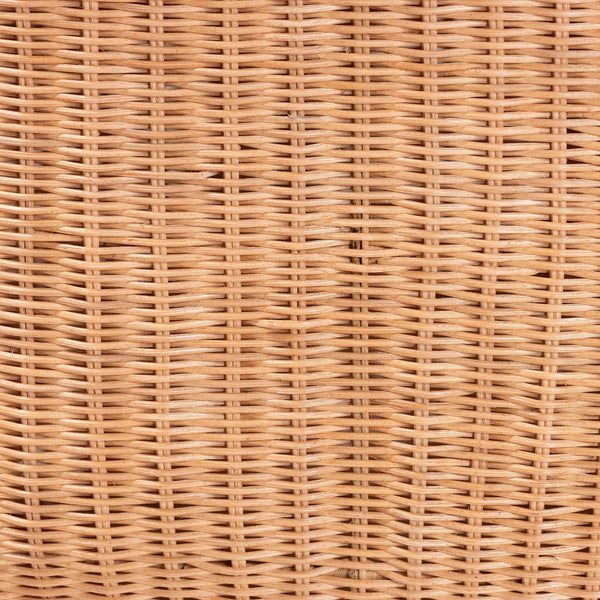Bali & Pari Creusa Handcrafted Rattan Laundry Basket Boho Bow Accent Wide Storage