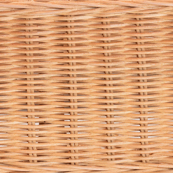 Bali & Pari Creusa Handcrafted Rattan Two Tier Wall Shelf with Woven Bow Accent