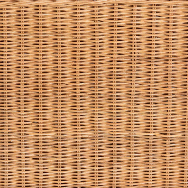 Bali & Pari Creusa Handcrafted Rattan Lift Top Storage Bench with Woven Bow