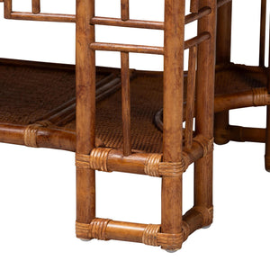 Bali & Pari Tahlia Handcrafted Rattan Living Room Coffee Table with Storage Shelf