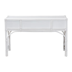 Bali & Pari Arben Handcrafted Rattan Writing Desk with Three Woven Drawers