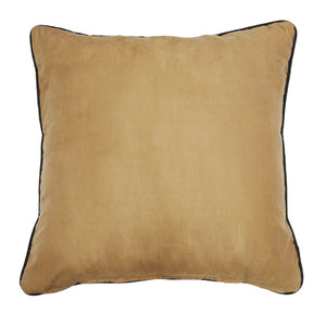 Hiend Accents Barbwire Faux Suede Reversible Euro Sham – Rustic Charm Meets Modern Elegance For Cozy Décor Dark Tan 100% Polyester Ws3185es-os-dt