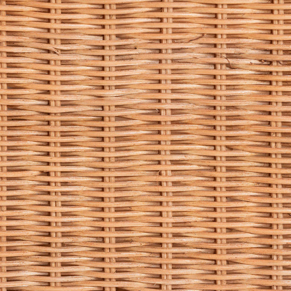Bali & Pari Hendrina Handcrafted Rattan Mahogany Shoe Cabinet Boho Entryway Organizer