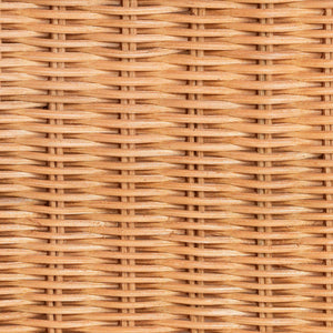 Bali & Pari Hendrina Handcrafted Rattan Mahogany Shoe Cabinet Boho Entryway Organizer
