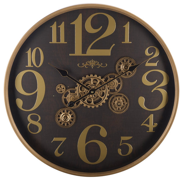 Safavieh Harrietta Industrial Gear Wall Clock With Large Numerals For Living Room Or Office Decor WS360201