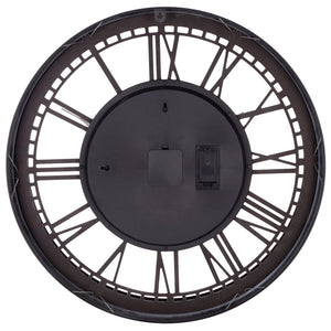 Safavieh Willmar Translucent Gear Wall Clock With Roman Numerals Open Face Industrial Design WS360415