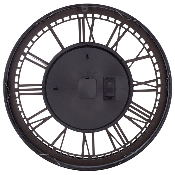 Safavieh Willmar Translucent Gear Wall Clock With Roman Numerals Open Face Industrial Design WS360415